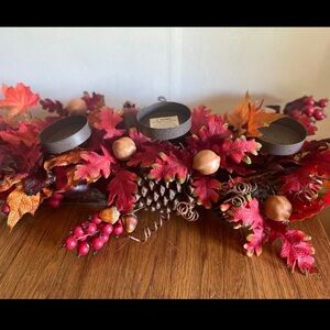 Fall Candle Holder Centerpiece